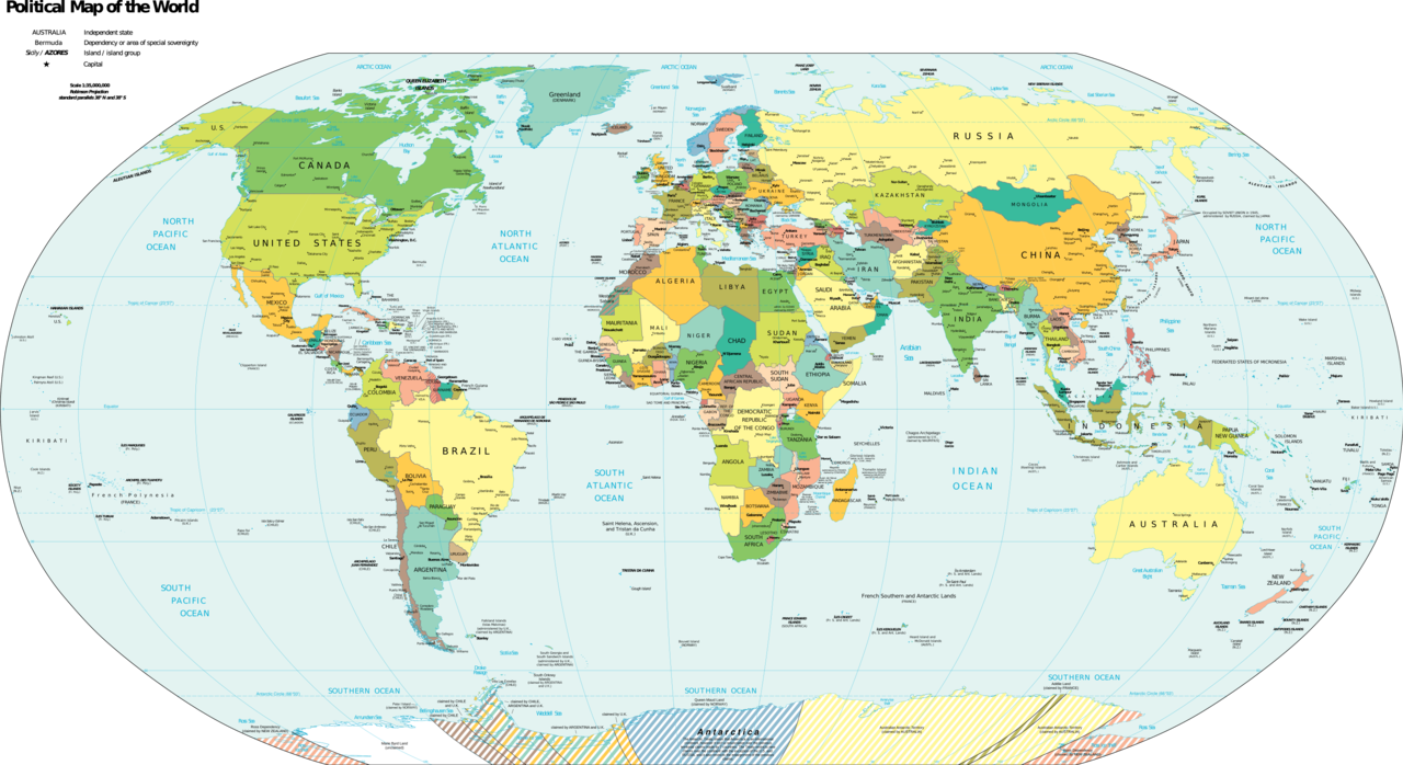 A political world map