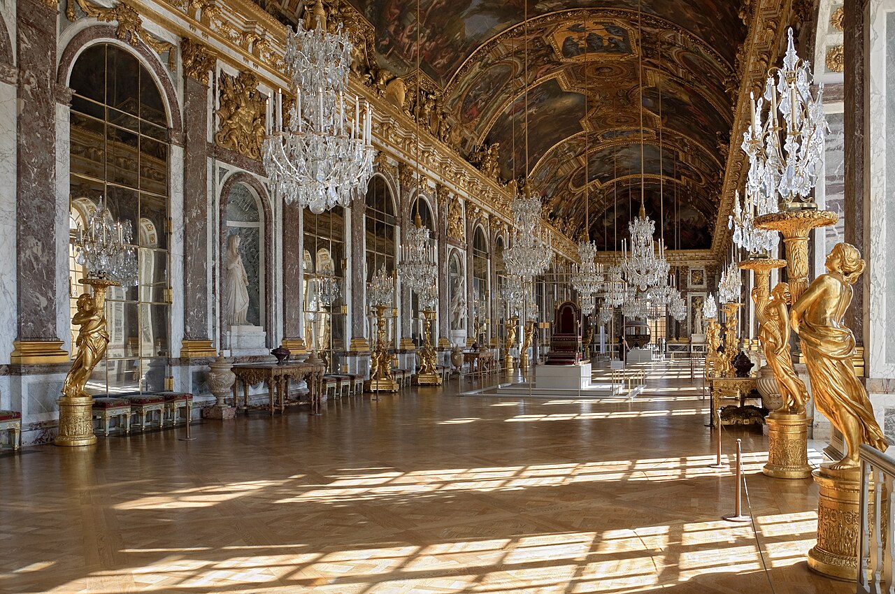 The Hall of Mirrors at the Palace of Versailles