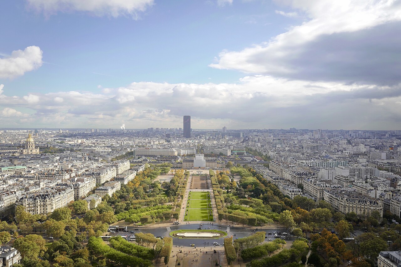Aerial view of Paris
