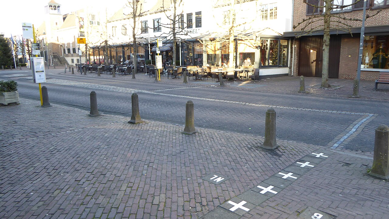 The border line on the ground in Baarle