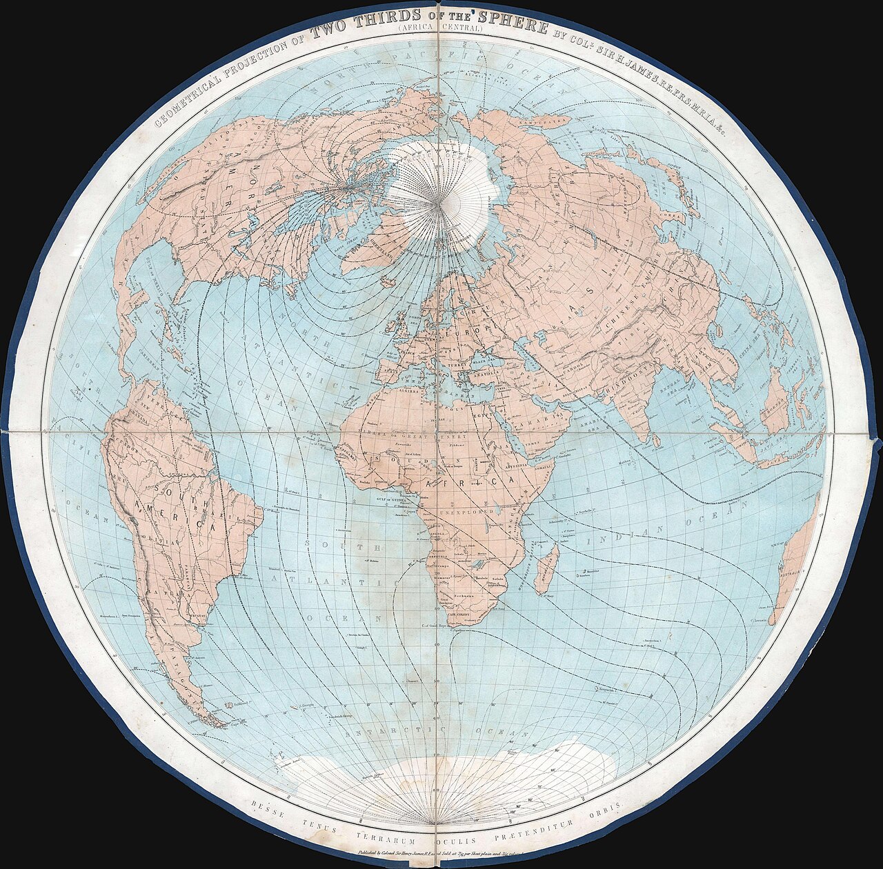 An antique terrestrial globe